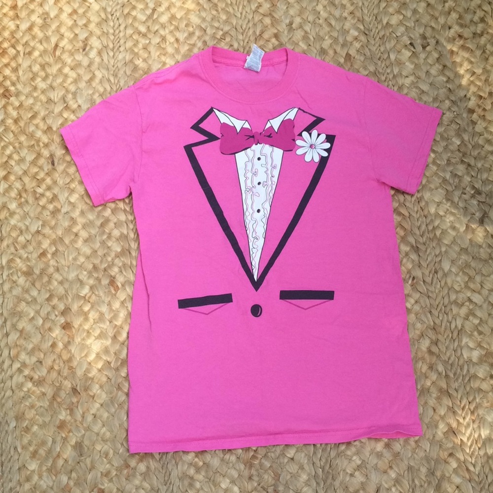 Pink Tuxedo Shirt Size S